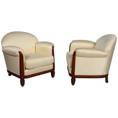 Pair of Paul Follot Armchairs 1