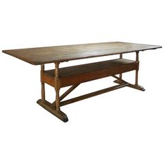Rustic 19th century pine Settle-Table / farmhouse table 4