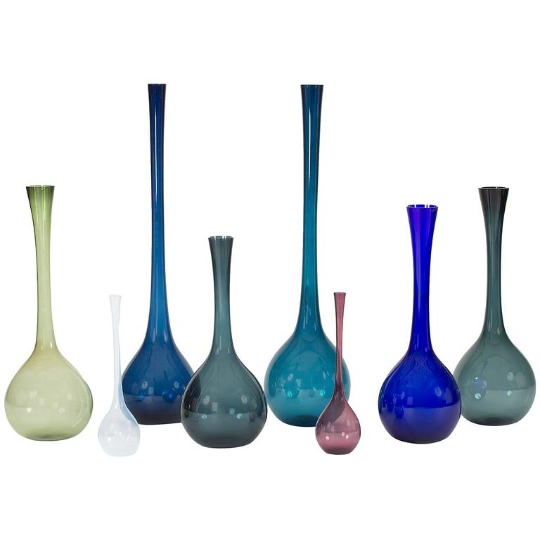 Collection of Glass Floor Vases by Arthur Percy For Sale at 1stdibs