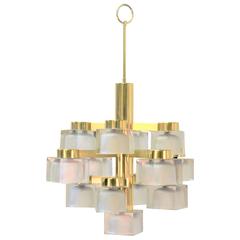 Gaetano Sciolari Brass Chandalier 5