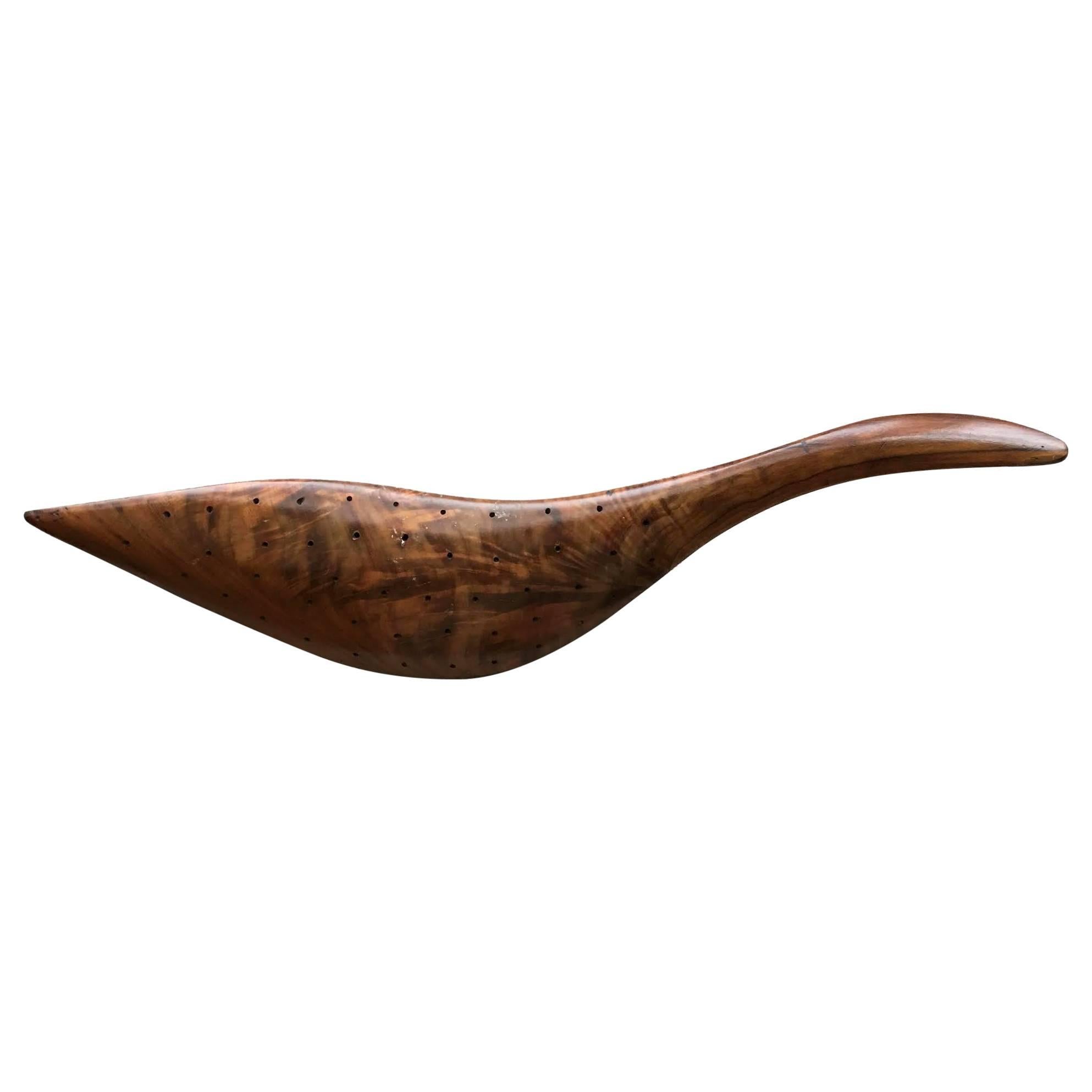 Hand-Carved American Walnut Stylized Bird by Emil Milan Serving Hors D’oeuvres