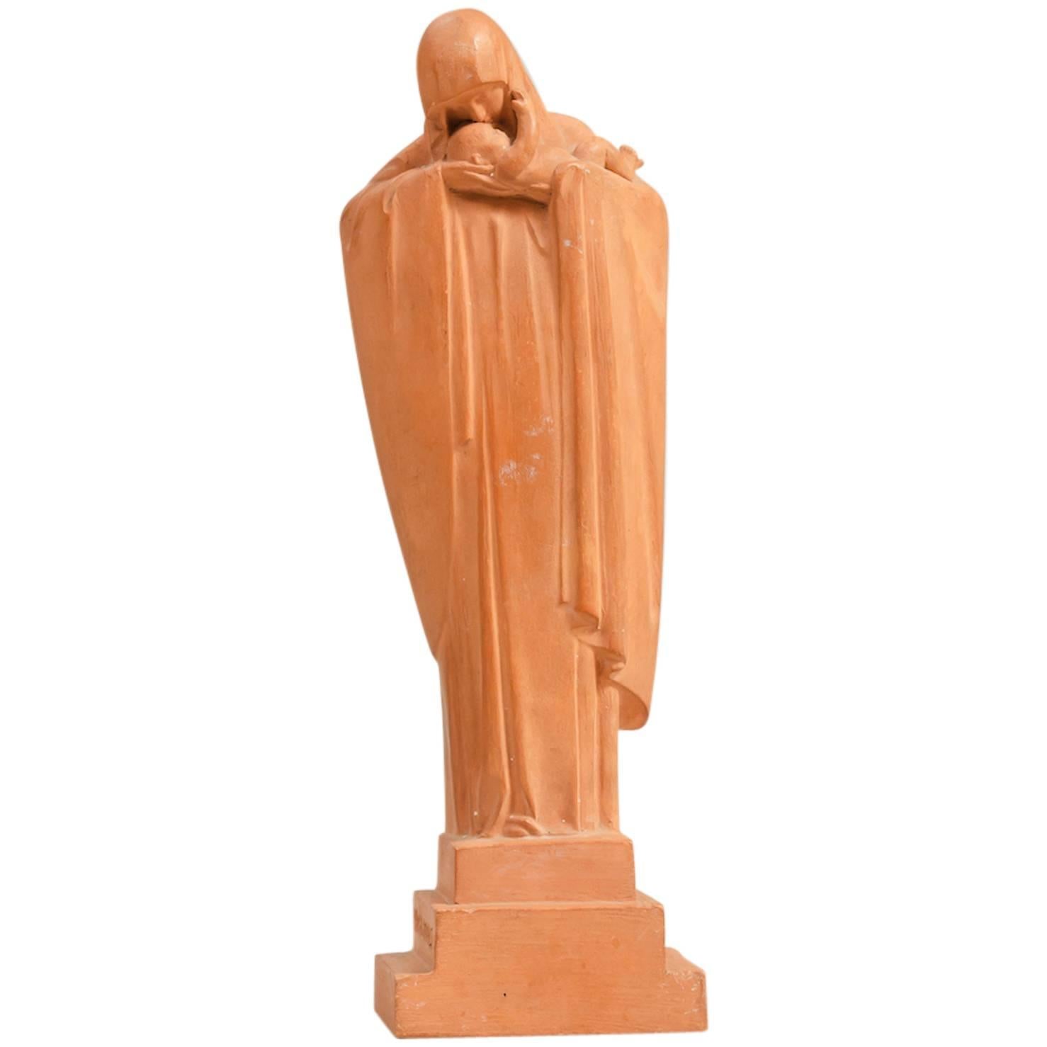 Sculpture en terre cuite de Lucienne Heuvelmans