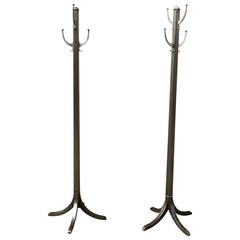 Industrial Round Top Rolling Coat Rack at 1stdibs