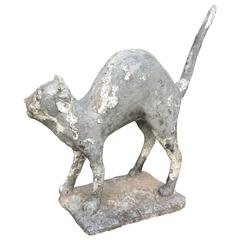 German Cast Stone Halloween Cat