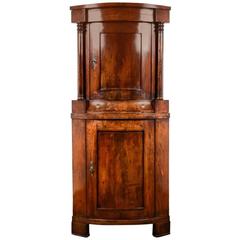 Antique Mahogany Corner Cabinet Circa 1840