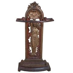 Victorian Stick Stand of Art Nouveau Maiden 8