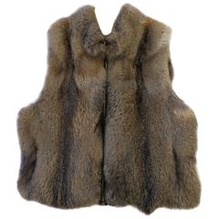 Beautiful Loro Piana Grey Fox Fur Vest, Italy