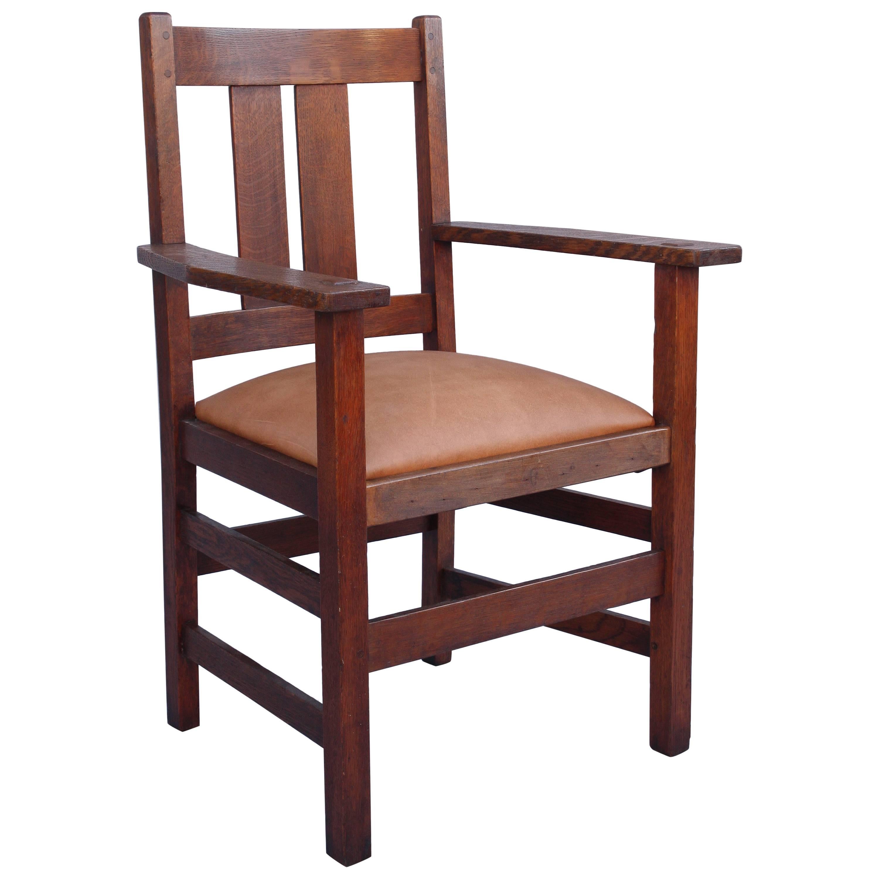 1910 Signed Stickley Armchair