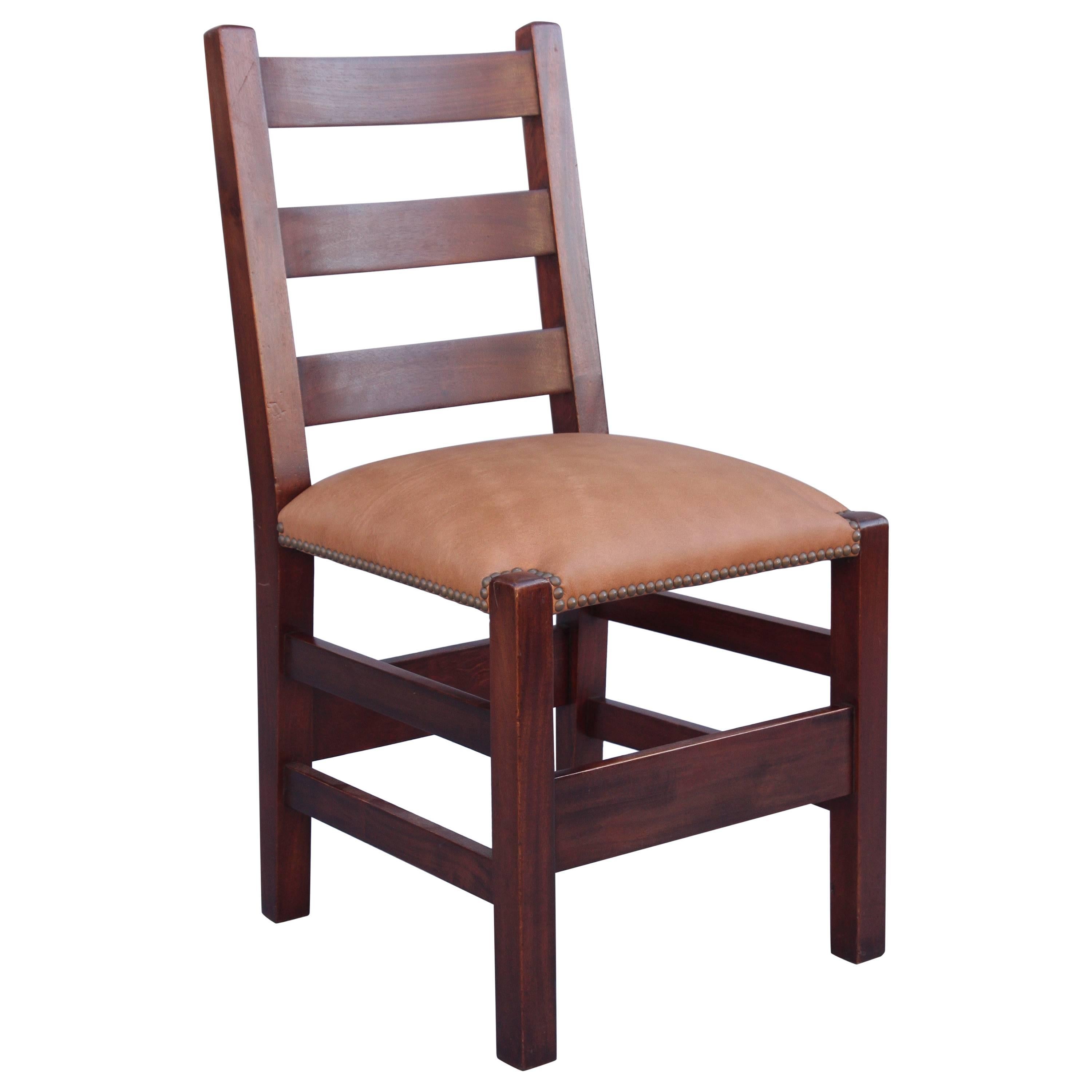 Arts & Crafts Ladder Back Chair, 1910 For Sale