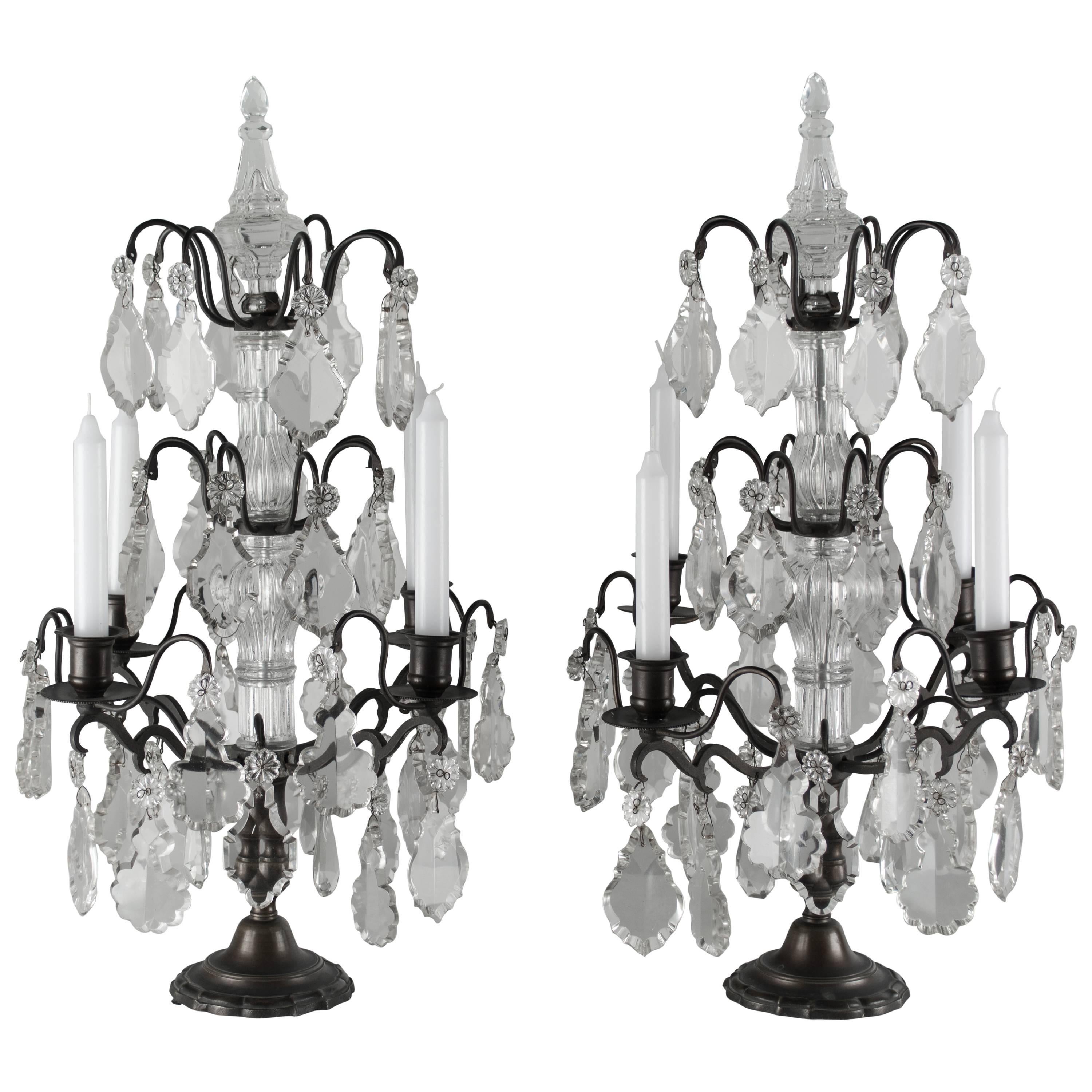 Pair of French Girandoles or Table lights