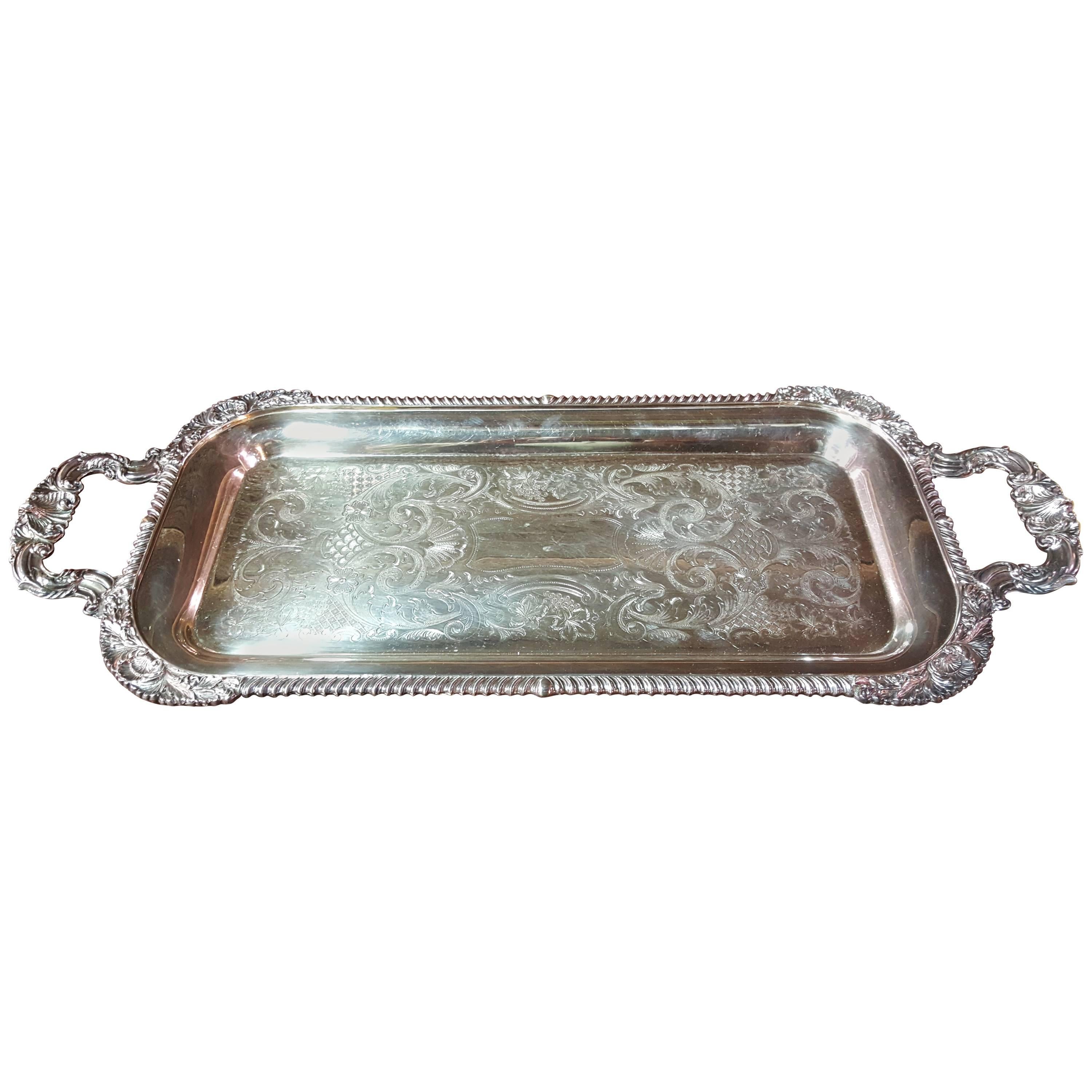 Cheltenham Sheffield Handled Serving Tray