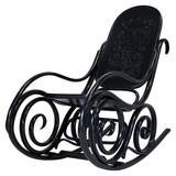 Rocking Chair aus Bugholz, Thonet zugeschrieben, frühes 20. Jahrhundert