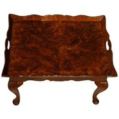 Fine Quality Fiddleback Mahogany Edwardian Period Antique Side Table