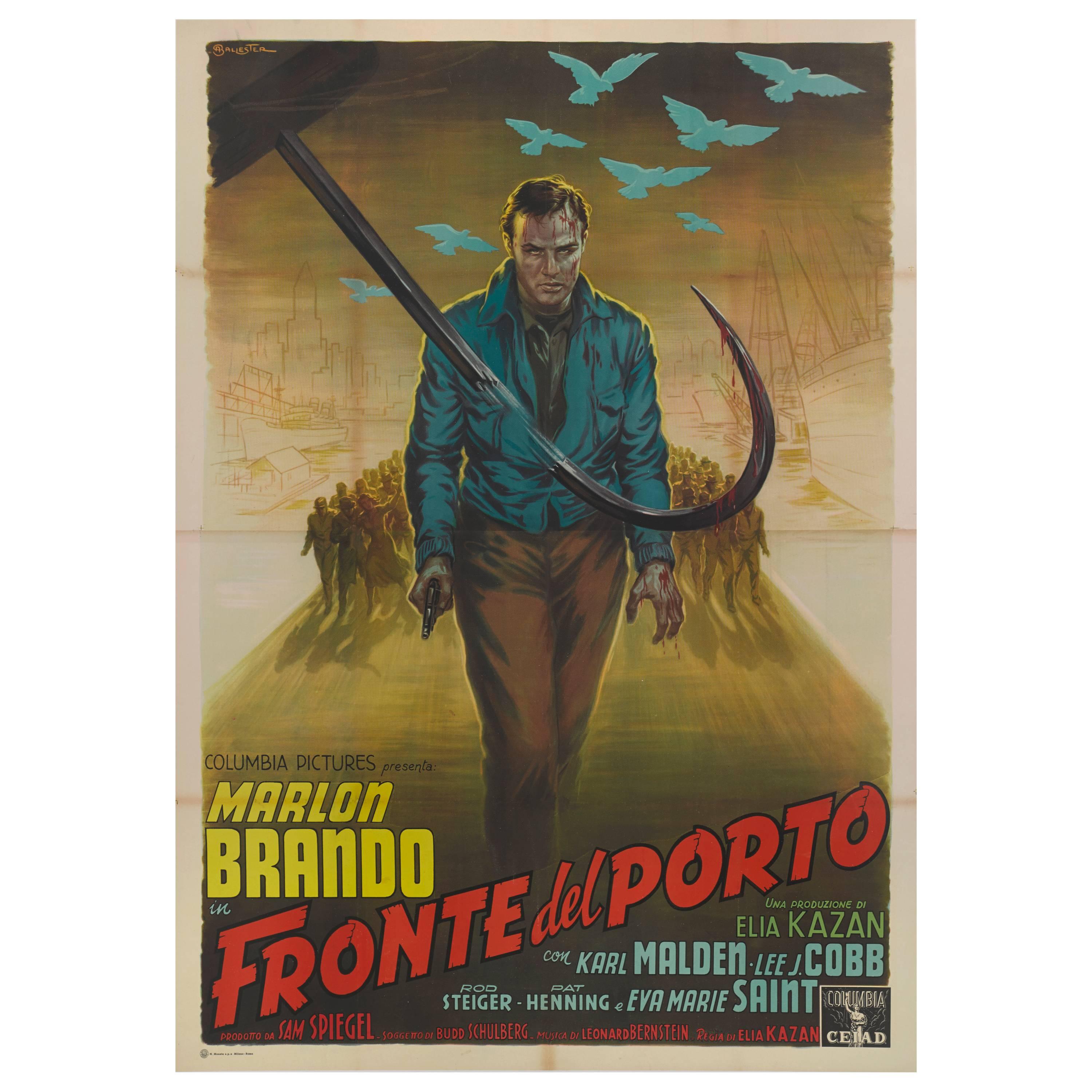 "On the Waterfront / Fronte del Porto" Original Italian Movie Poster