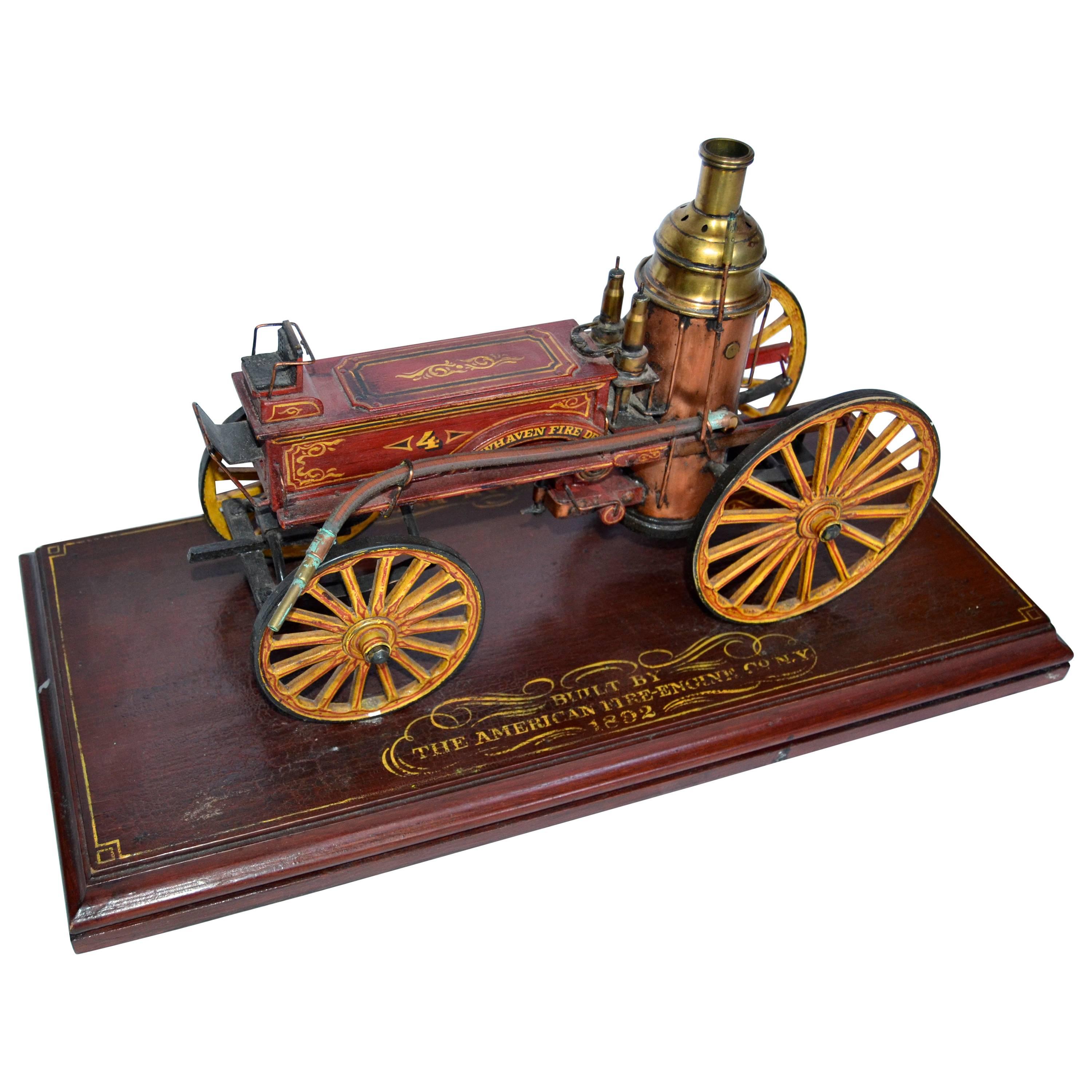 Craftsman-Made Model of an 1892 Columbian Fire Pumper For Sale