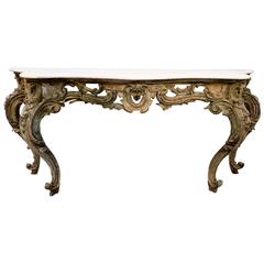 French Painted Console Table