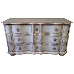 Large-Scale Serpentine Painted Commode