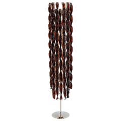 Italian Venetian Floor Lamp in Murano Glass Brown, 1980s 6