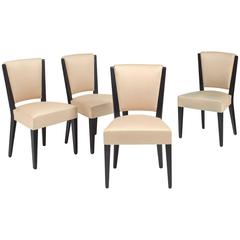 Eugène Printz, a Rare Set of Four Chairs and Two Armchairs, circa 1933