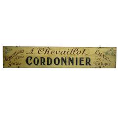 Late 19th Century Wood Hand-Painted French Cobblers Trade Sign 7