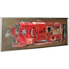 Abstract Modernist Mixed Media Painting by Hilda Altschule 9