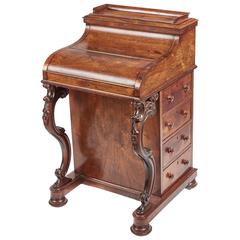 Early Victorian 19th Century Rosewood Pop Up Davenport Desk