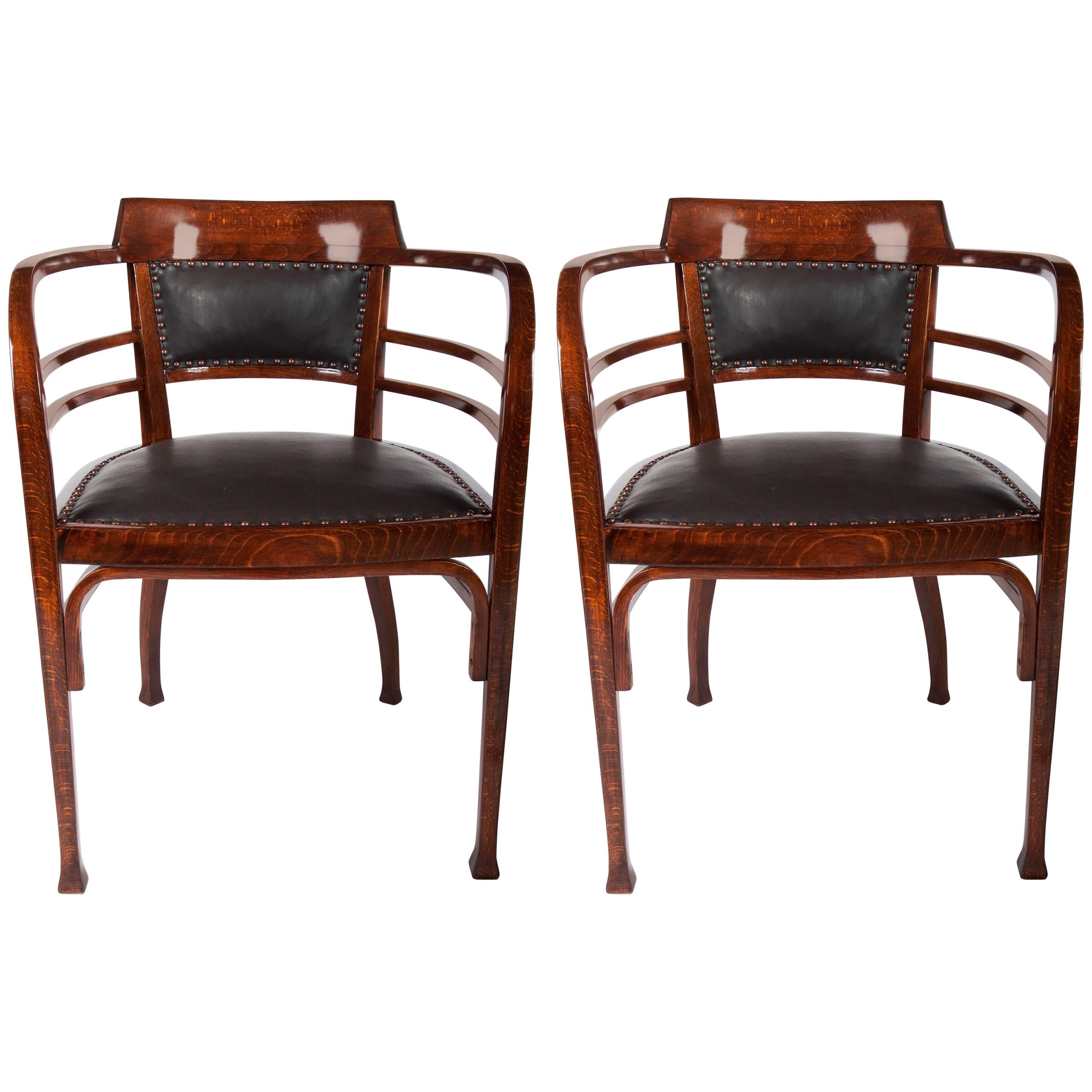 Thonet Armchairs by Otto Wagner For Sale
