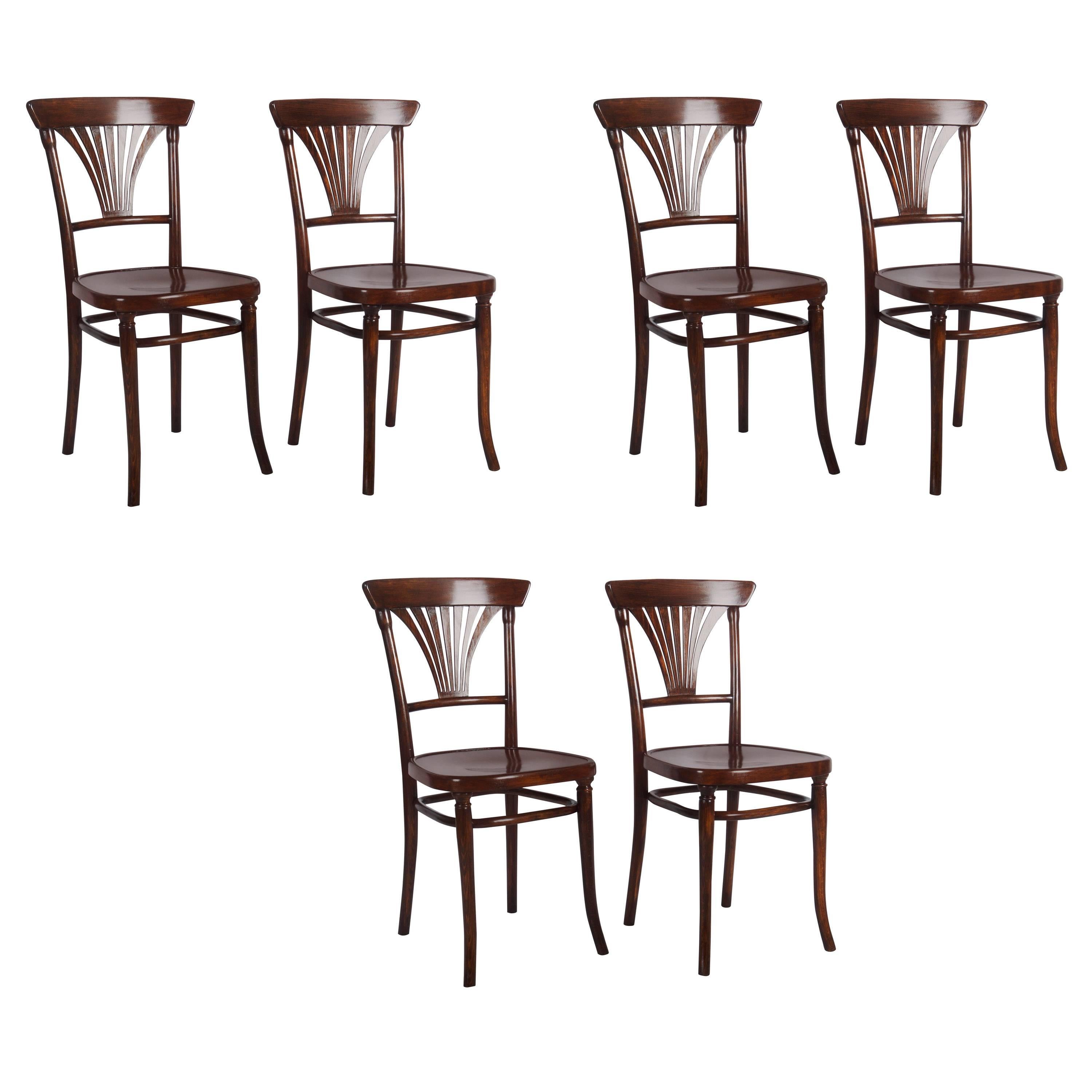 Set of Six Thonet Model 221 Dining Chairs