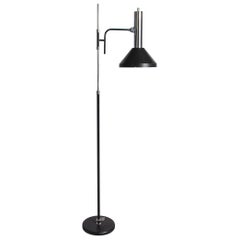 Black and Chrome Adjustable Floor Lamp