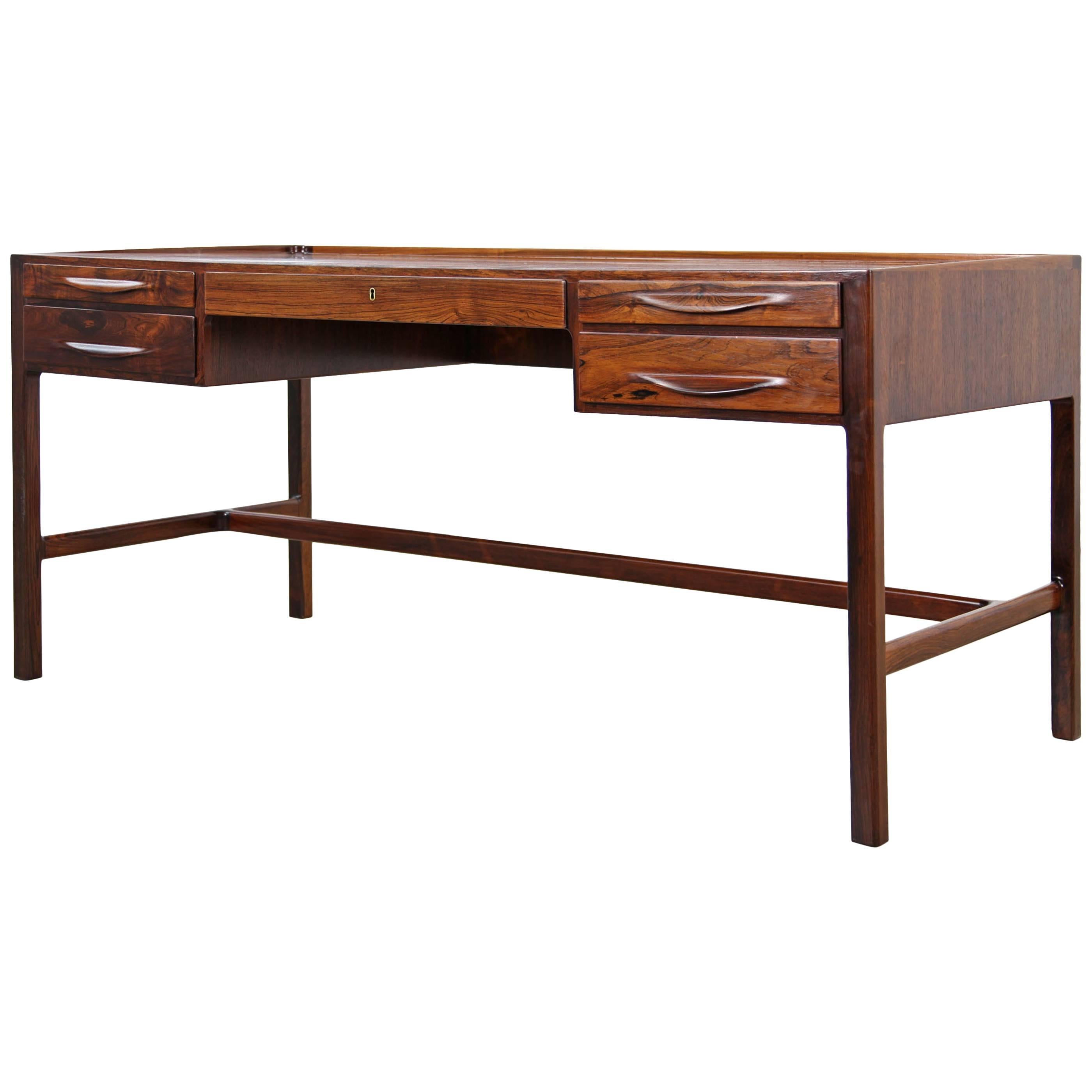 Rare Rosewood Desk by Kurt Østervig for Jason Møbler, 1957 For Sale