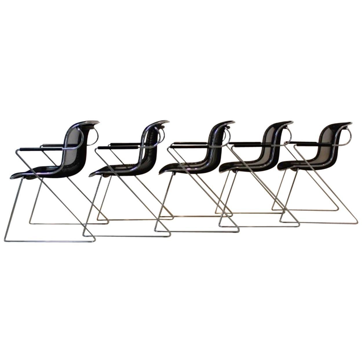 Set of Charles Pollock Penelope Chairs for Castelli, Italy