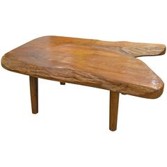 Vintage Mid-Century Style Organic Teak Wood Coffee Table or Side Table