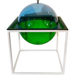 Lucite Orb Dish with Lift off Top, 1970s
