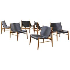 Franz Xaver Lutz Oak and Leather 'Chimney' Chair for WK Verband, 1958 11