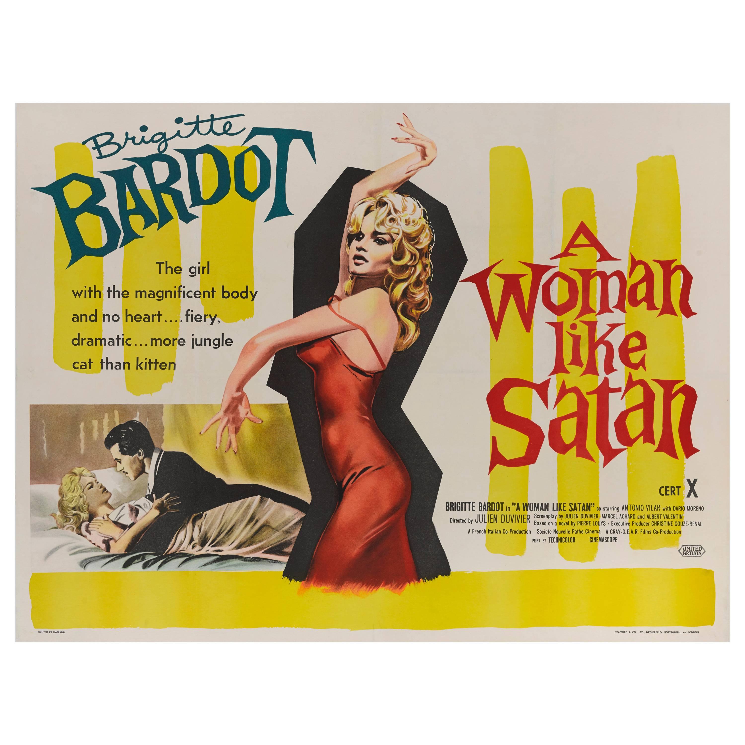 "La Femme et La Pantin / A Woman like Satan" Original British Movie Poster