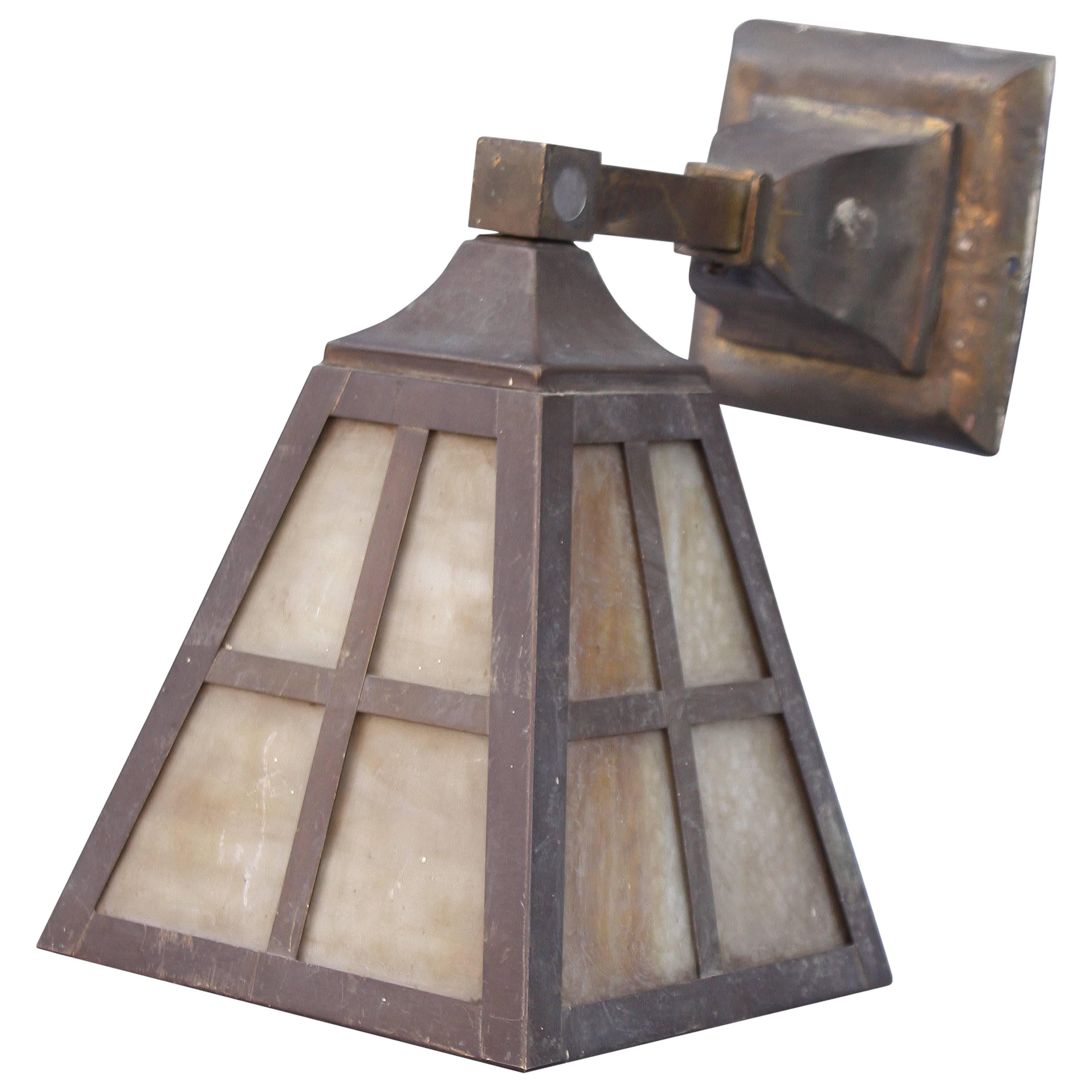 1910 Arts and Crafts Wall Mount Light For Sale