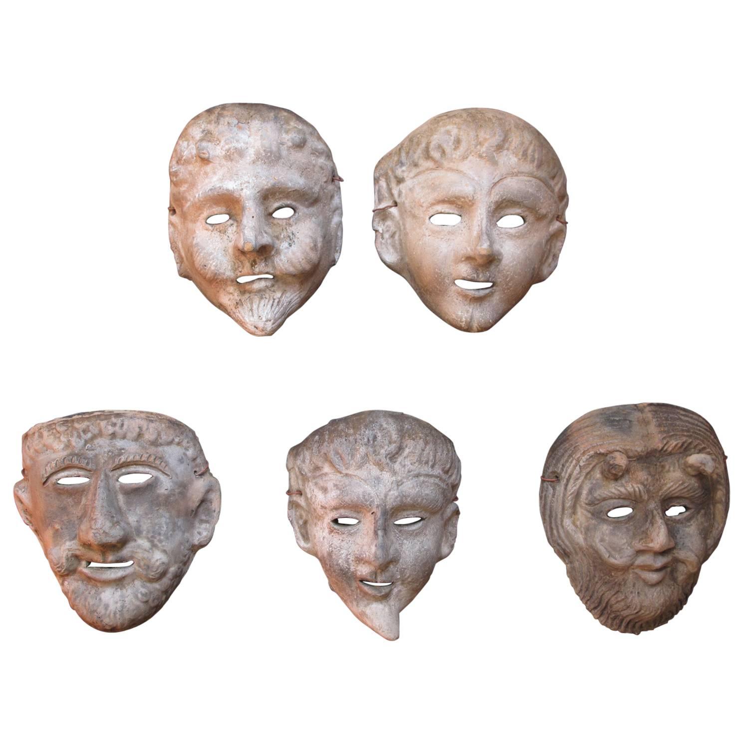Collection of 20th Century Mexican Terra Cotta Masks