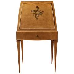 Fine French Art Deco Sycamore Secretary by Batistin Spade 7