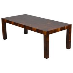 Paul Evans Parsons Table in Burl Patchwork 12