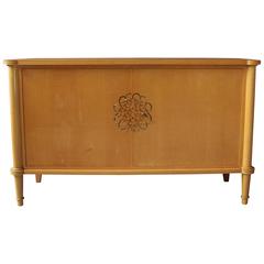 Fine French Art Deco Sycamore and Marquetry Buffet / Commode by Leleu