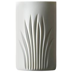 Vintage White Matte Porcelain Vase by C J Riedel - Special Edition 100 Years Rosenthal