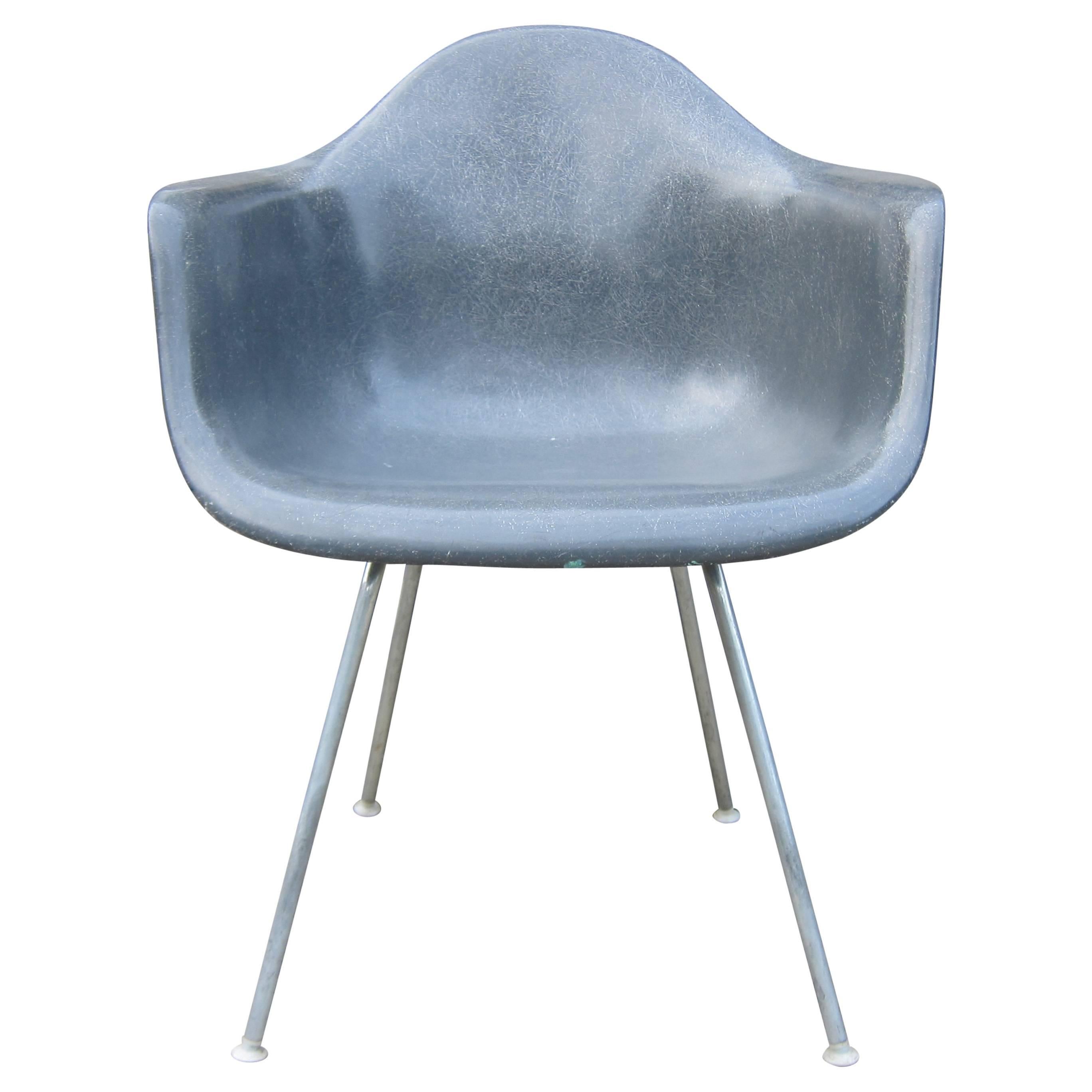 Herman Miller Eames Elephant Hide Grey DAX Armchair