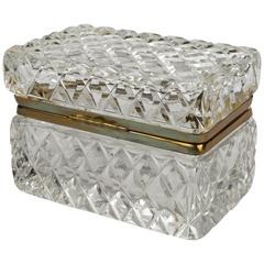 Cut Crystal and Bronze Jewelry Casket Box 10