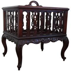 Late 19th Century Victorian Mahogany Canterbury / Magazine Rack, circa 1880