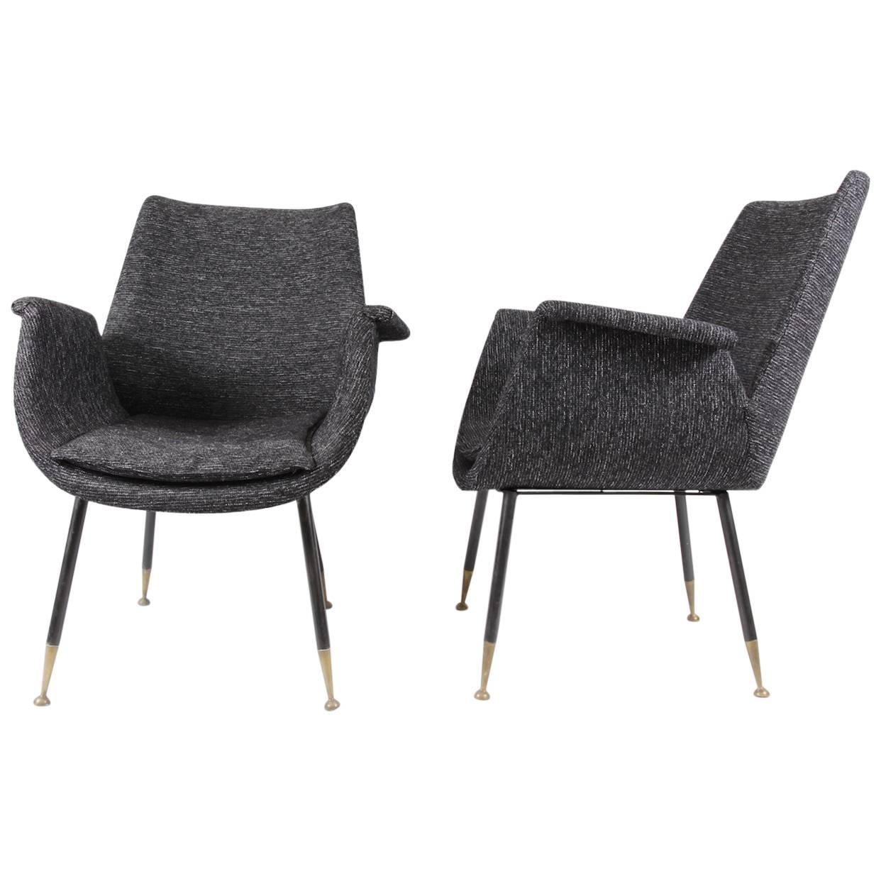 Pair of Little Armchairs by Gastone Rinaldi for RIMA, 1956 For Sale