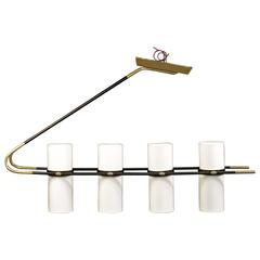 1950s Chandelier with Eight-Lamp Shades by Maison Lunel 10