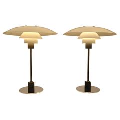 Beautiful Poul Henningsen Pair of Danish Table Lamp for Louis Poulsen