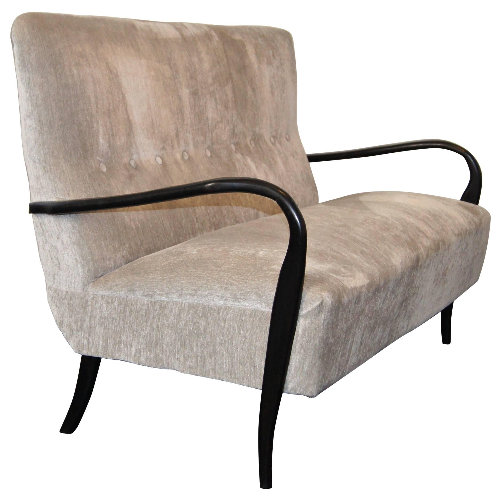 Sculptural Mid Century Italian Sofa or Settee For Sale