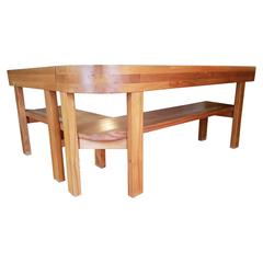 Pair of Benches Round S 35 Pierre Chapo in French Elm, 1970 11