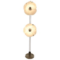 Beautiful Double Flowers Olivier Mourgue Floor Lamp, circa 1967
